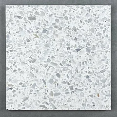 Factory production of terrazzo tiles